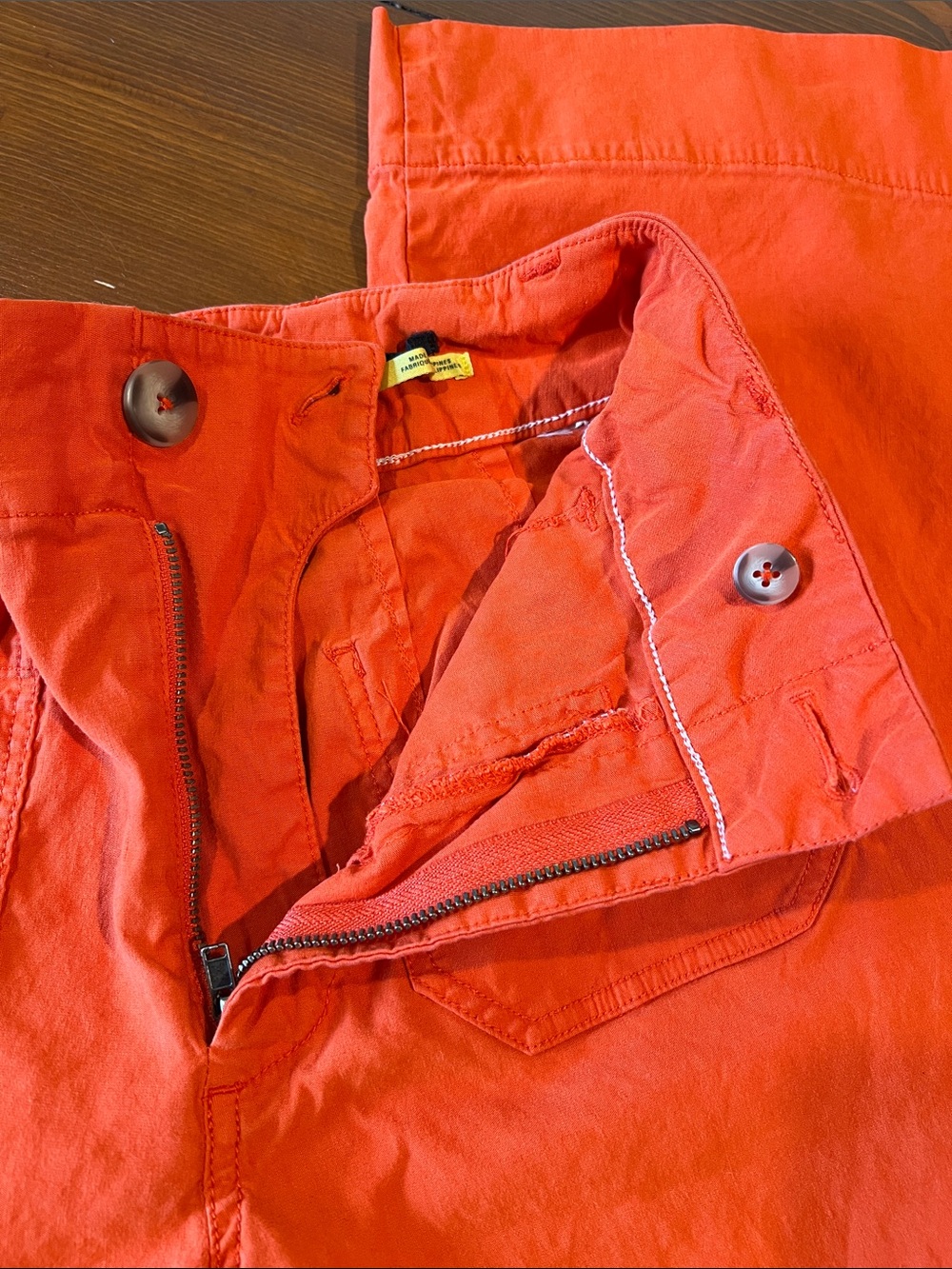 Maeve Anthropologie - The Colette High Waist Wide Leg Orange - Size 26 - Picture 6 of 13
